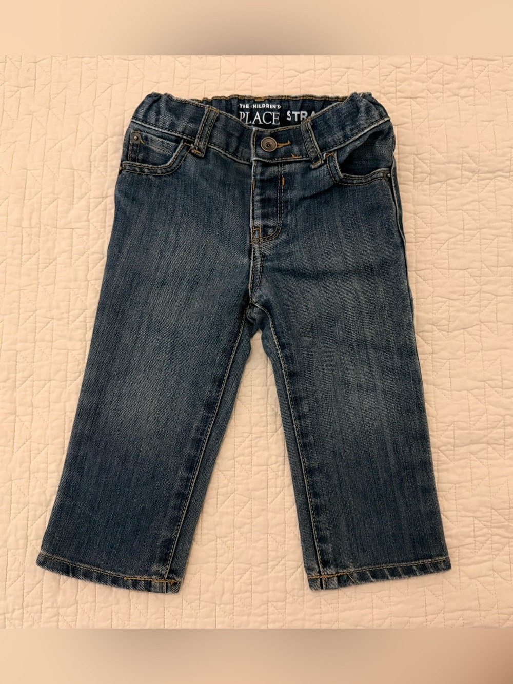 Place Boys' Dark Blue Straight-Leg Jeans